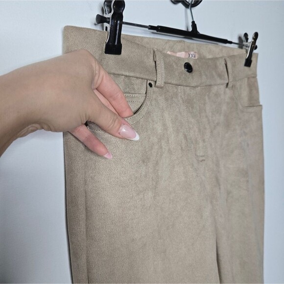 NWT Philosophy Neutral Faux Suede Skinny Pants Fall Office Work Preppy Size XS - Picture 4 of 8